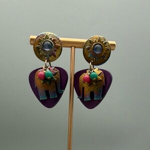 Colorful Elephant Drop Earrings
